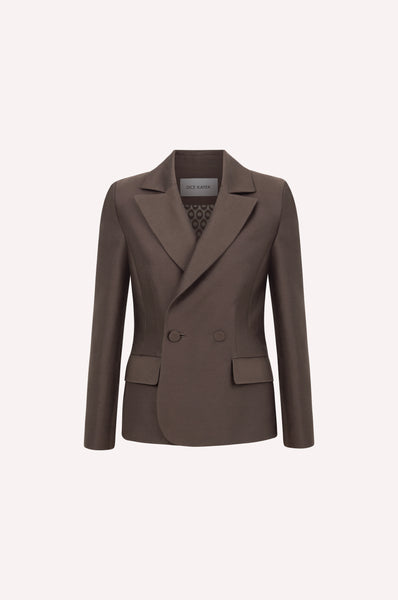 dice kayek Double Breasted Blazer BROWN