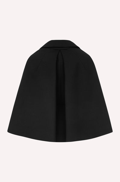 Dice Kayek Double-Breasted Cropped Peacoat BLACK
