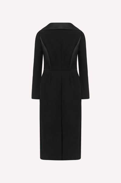 Dice Kayek Double-Breasted Midi Black Dress BLACK