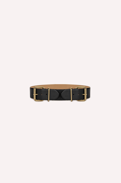 dice kayek Double Buckle Belt BLACK
