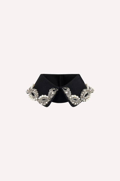dice kayek Embellished Collar BLACK