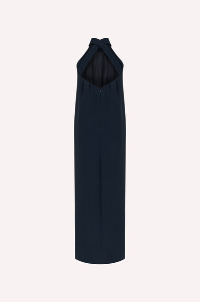 Dice Kayek Halter Neck Maxi Dress Navy