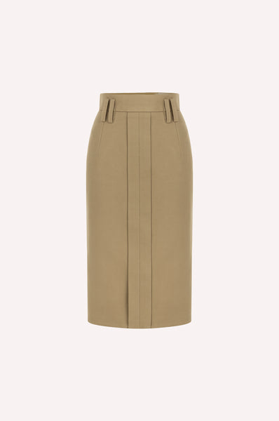 dice kayek High-Waisted Midi Pencil Skirt BEIGE