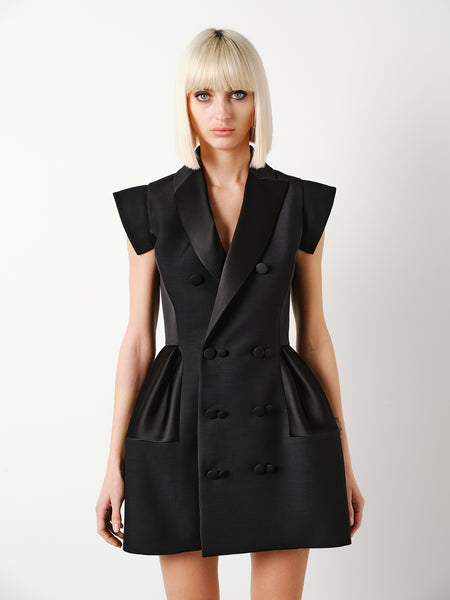 Dice Kayek Jacket Dress BLACK