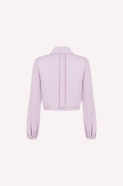 Dice Kayek Lilac Embellished-Collar Blouse LILAC