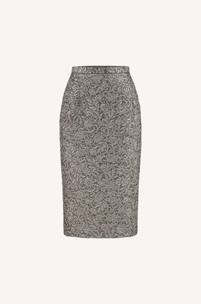 dice kayek Metallic Sheen Skirt Silver