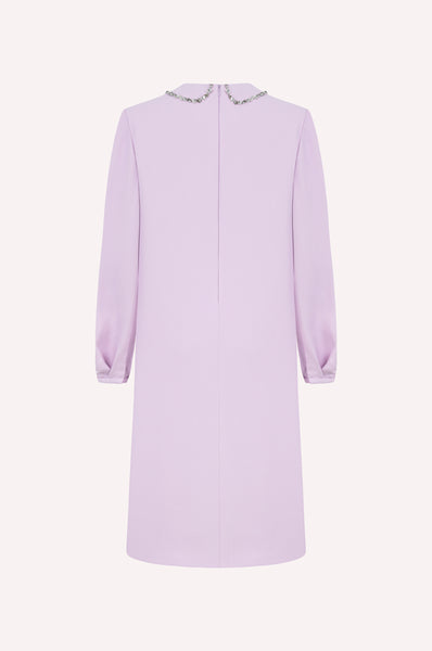 Dice Kayek Midi Crystal Collar Dress LILAC