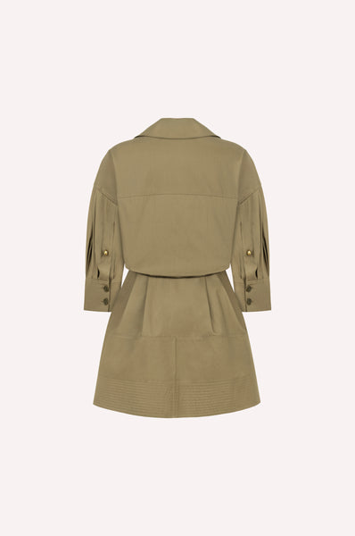 Dice Kayek Mini Utility Dress Tobacco