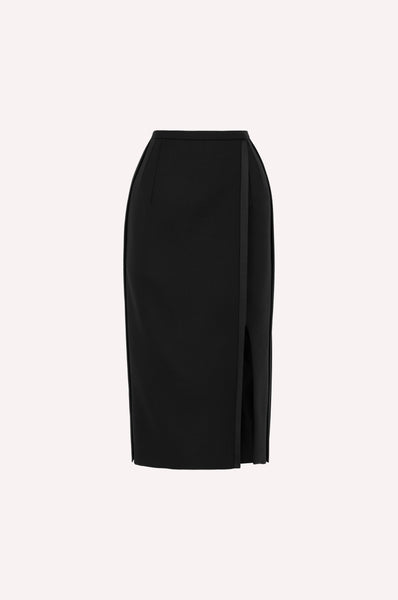 Dice Kayek Open-Slit Pencil Skirt BLACK