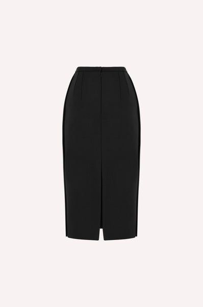 Dice Kayek Open-Slit Pencil Skirt BLACK