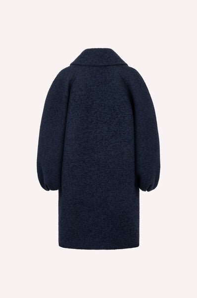 Dice Kayek Oversized Wool Blend Coat NAVY