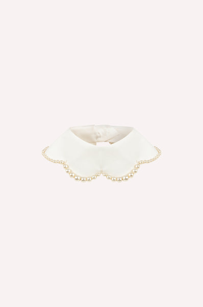 dice kayek Pearl Embellished Collar OFF WHITE