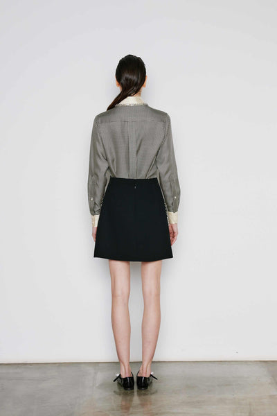 Dice Kayek Pearl Embellished Mini Skirt BLACK