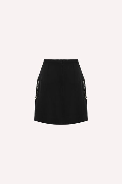 Dice Kayek Pearl Embellished Mini Skirt BLACK