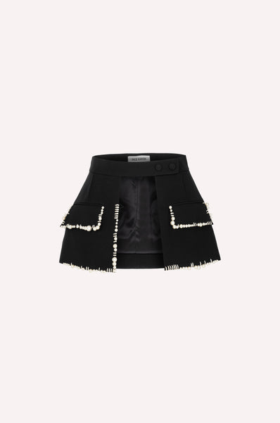 dice kayek Pearl Embellished Skirt Belt BLACK