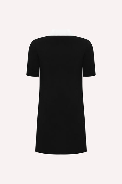 Dice Kayek Pearl-Trimmed Patch Pocket Dress BLACK