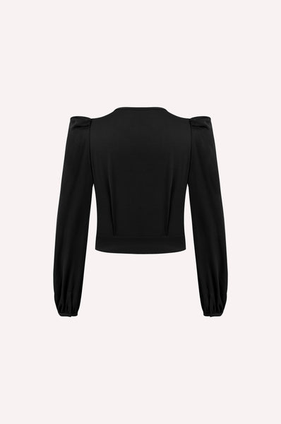 Dice Kayek Pleated Chiffon Blouse BLACK