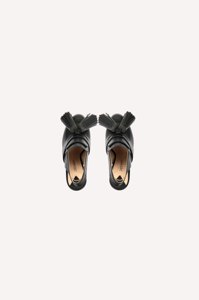 Dice Kayek Pompon Platform Heels BLACK