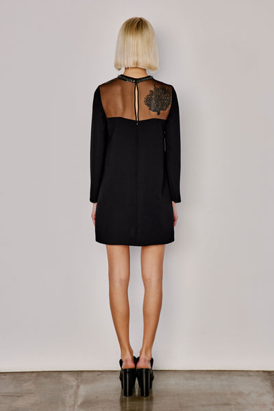 Dice Kayek Ribbon Detailed Mini Dress BLACK