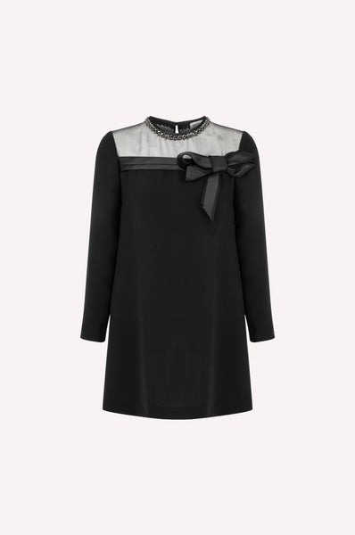 dice kayek Ribbon Detailed Mini Dress BLACK