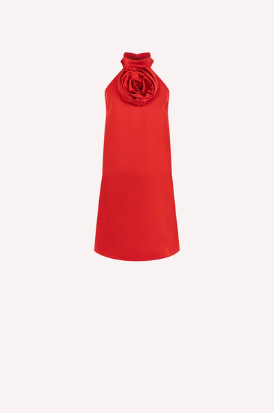 dice kayek Rose Detail Mini Dress Red