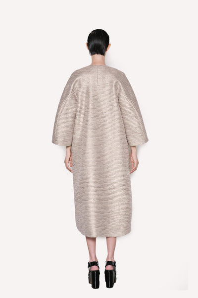 Dice Kayek Sculptural Metallic Coat SILVER