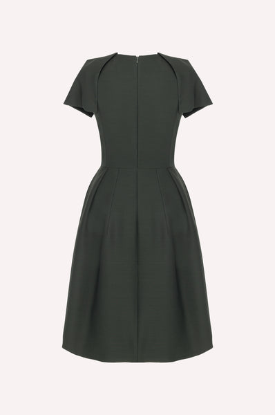 Dice Kayek Signature Midi Dress KHAKI