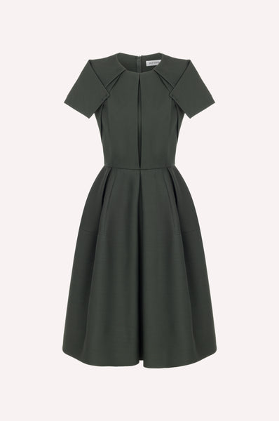 dice kayek Signature Midi Dress KHAKI