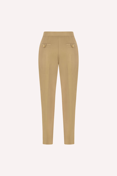 Dice Kayek Slim Fit Tailored Trousers BEIGE