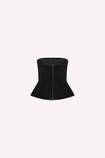Dice Kayek Strapless Black Corset Top BLACK