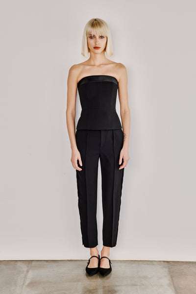 Dice Kayek Strapless Black Corset Top BLACK