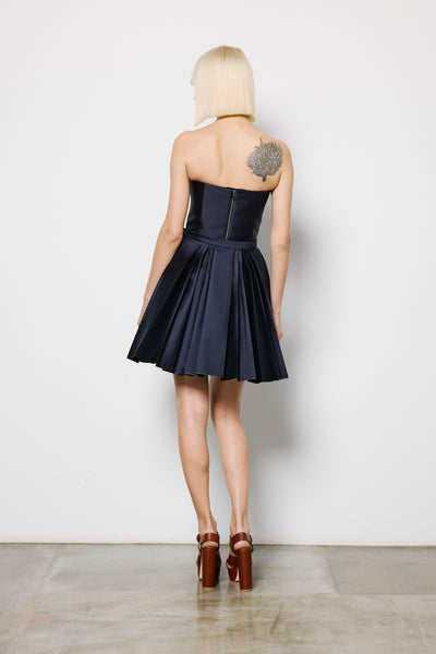 Dice Kayek Strapless Bustier Top NAVY