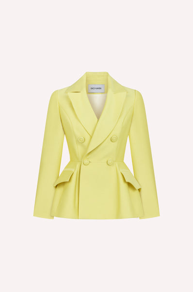 dice kayek Tailored Peplum Blazer YELLOW