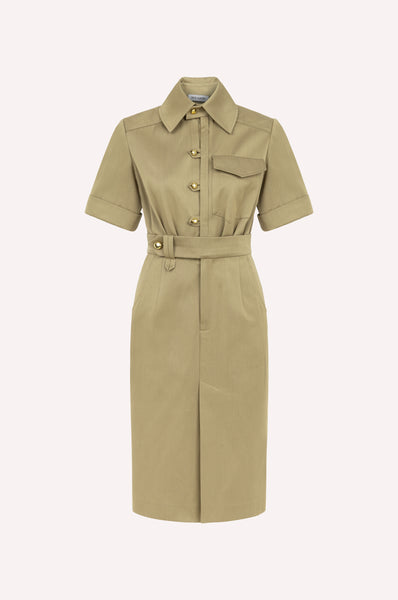 dice kayek Tailored Utility Midi Dress BEIGE