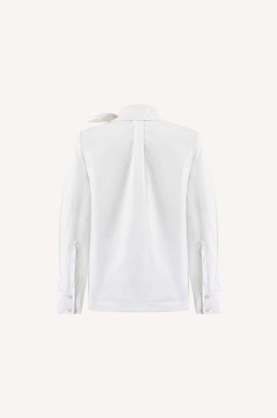 Dice Kayek Tied Collar Poplin Shirt WHITE