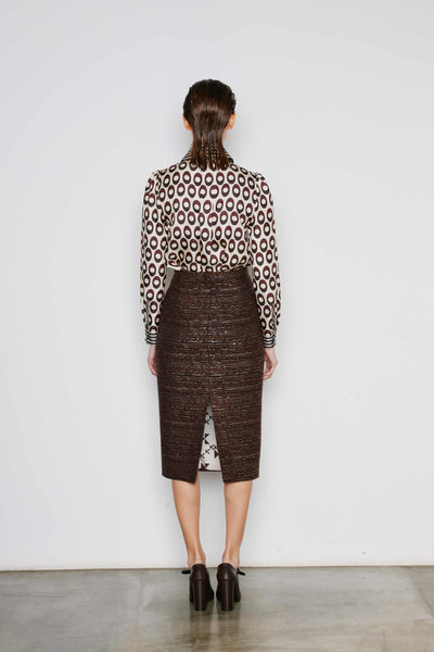 Dice Kayek Ellipse Print Classic Shirt BROWN ELLIPSE