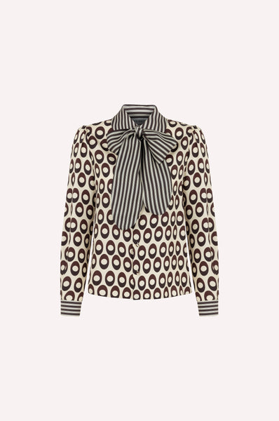 dice kayek Ellipse Print Classic Shirt BROWN ELLIPSE