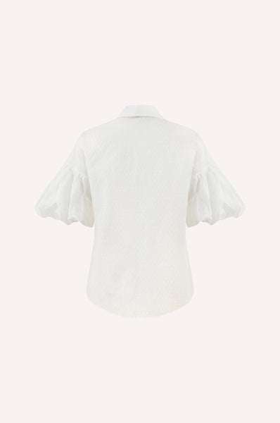Dice Kayek Signature Cotton Voile Shirt OPTIC WHITE