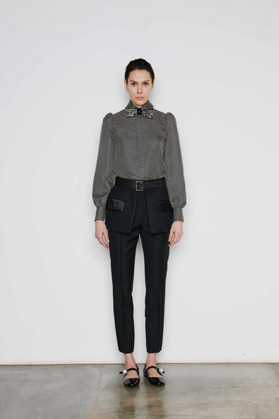 Dice Kayek Sleek Black Tailored Tapered Trousers BLACK