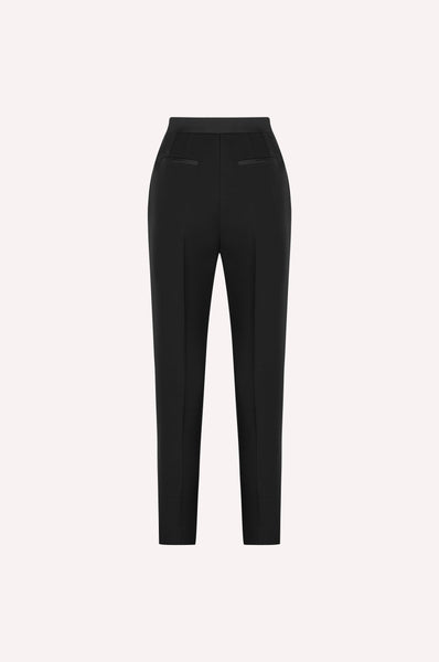 Dice Kayek Sleek Black Tailored Tapered Trousers BLACK