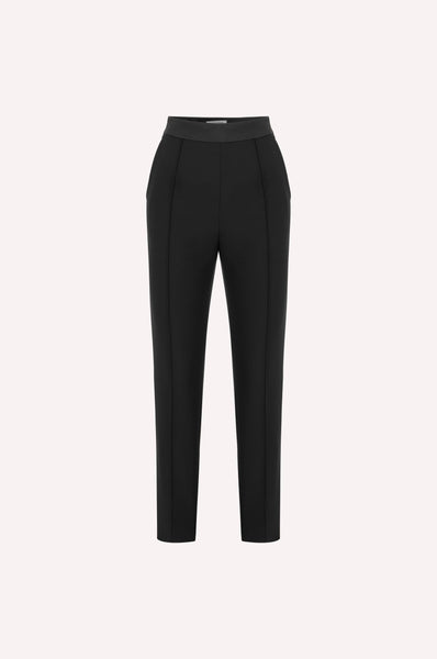 dice kayek Sleek Black Tailored Tapered Trousers BLACK