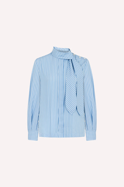 dice kayek Striped Shirt with Bow Detail BLUE STRIPE