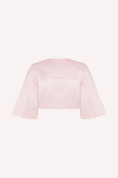 Dice Kayek Structured Cropped Jacket With Wide Sleeves PINK