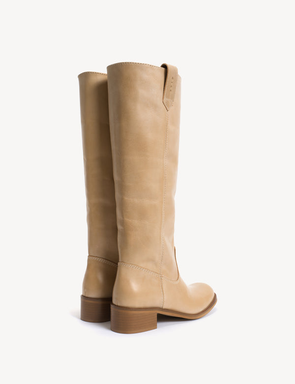 Dico Copenhagen Ann Gaucho Boot In Light Tan Escovado Leather