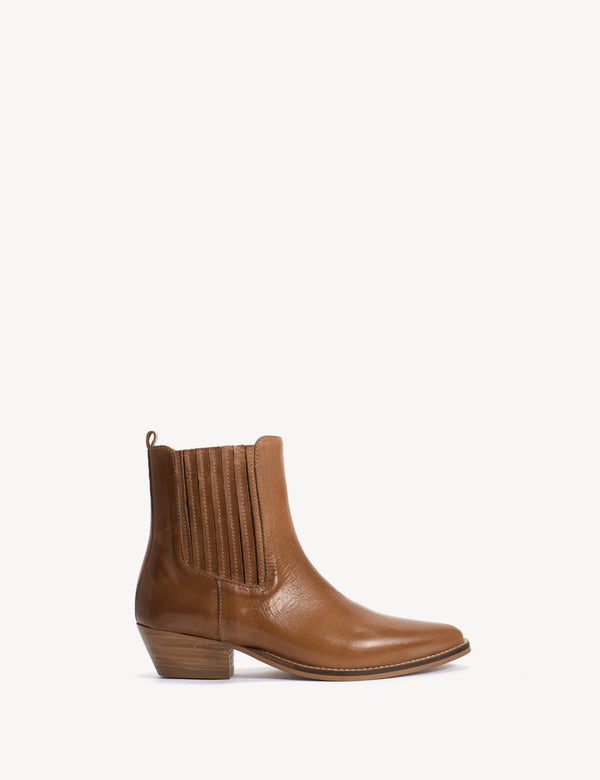 dico copenhagen Dasha Chelsea Boot In Dark tan Escovado Leather