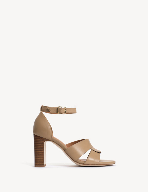 dico copenhagen Lulu High Sandal In Beige Calfskin
