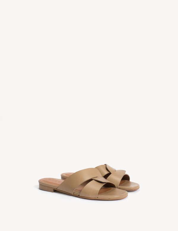 Dico Copenhagen Lulu Mule In Beige Calfskin