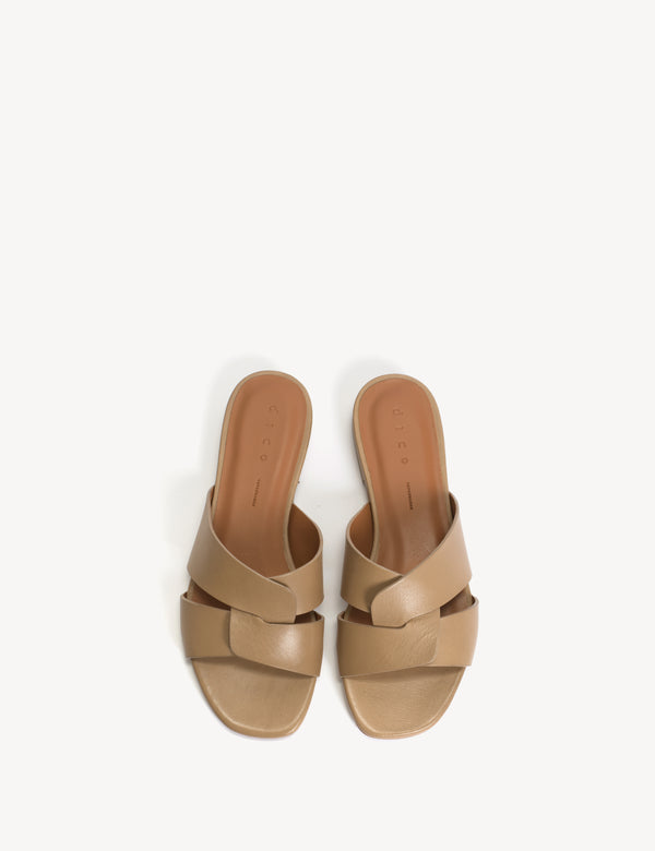 Dico Copenhagen Lulu Mule In Beige Calfskin