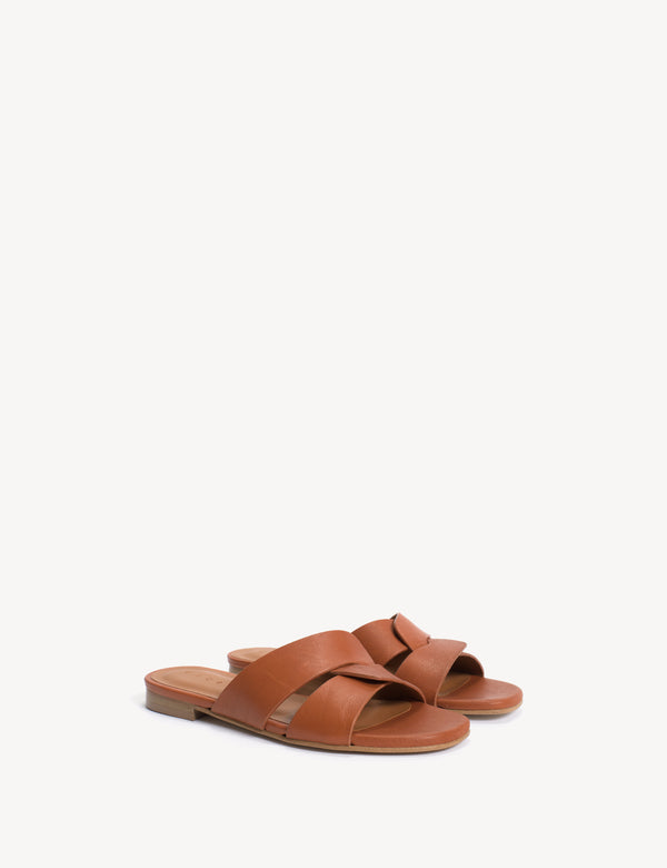 Dico Copenhagen Lulu Mule In Dark Tan Calfskin