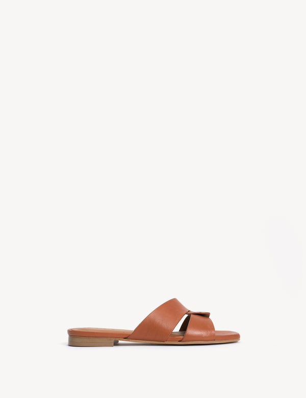 dico copenhagen Lulu Mule In Dark Tan Calfskin